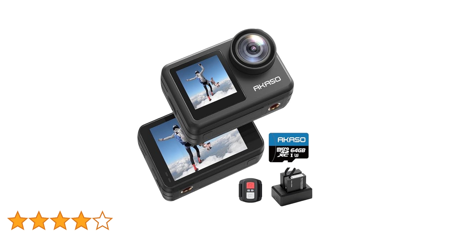 Amazon | AKASO Brave 7 LE アクションカメラ 4K 20MP 64GB